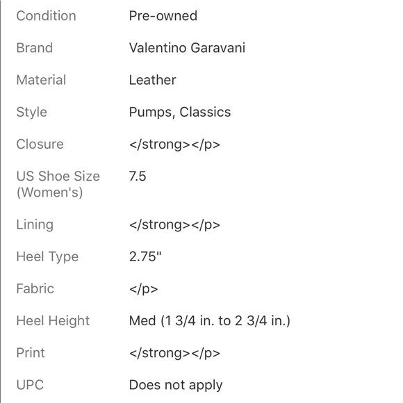 VALENTINO POINTED TOE PUMPS SIZE 7.5 M - Picture 7 of 8